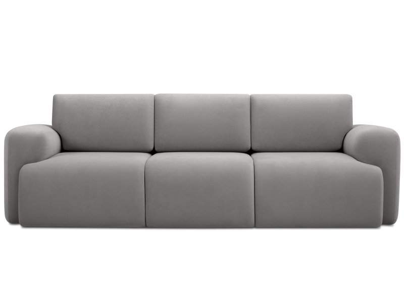 Диван прямой Бонент Велюр Светло-серый