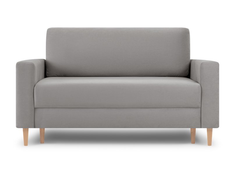 Диван прямой Инес Велюр Светло-серый