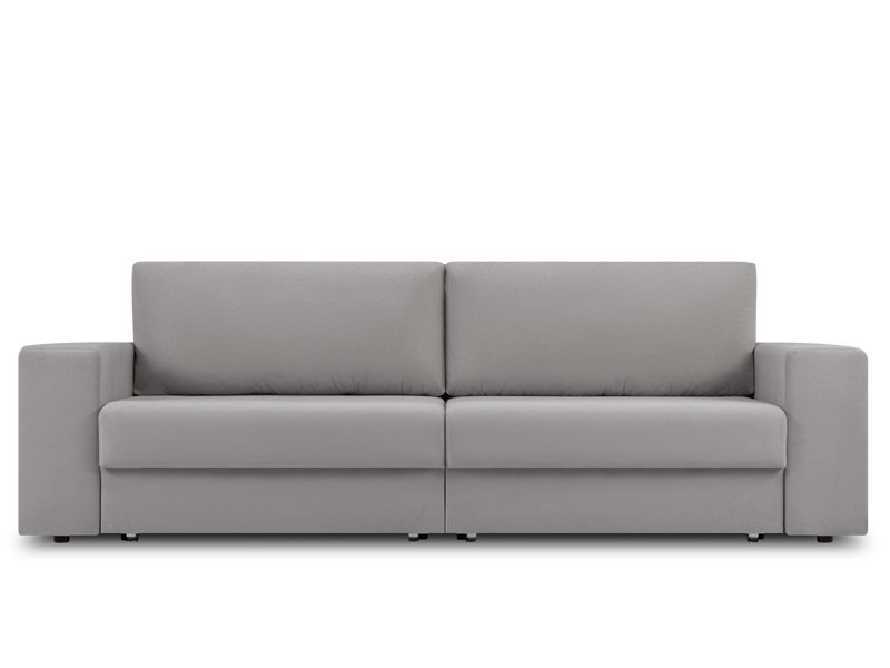 Диван прямой Мейлон Велюр Светло-серый